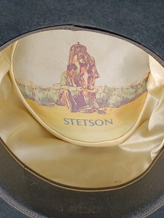 VTG STETSON REVENGER 4X FELT GAMBLER COWBOY WESTERN HAT main image 8